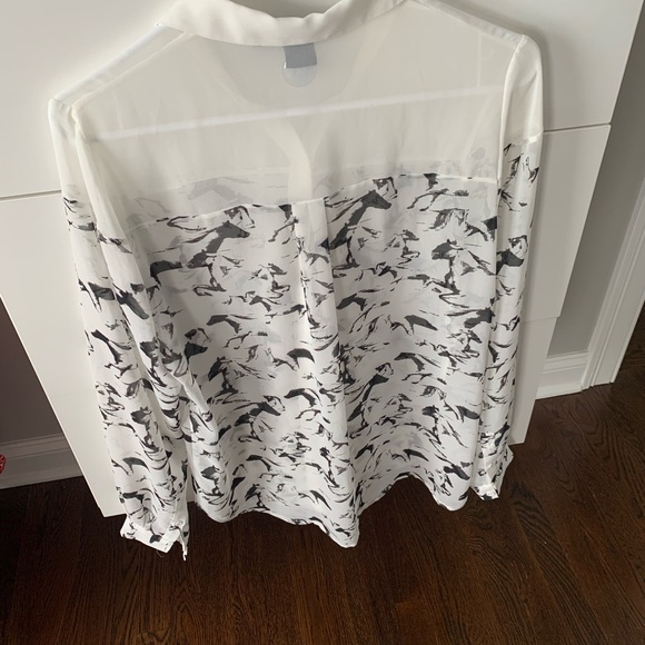 French Connection Semi Sheer Blouse 🐎 - Picture 3 of 4